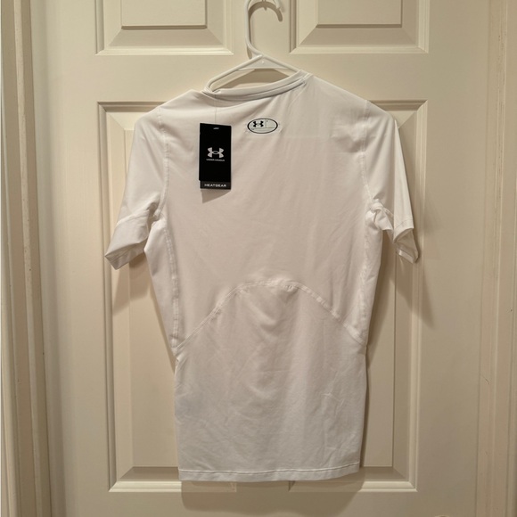 NWT Under Armour Heat Gear White Short Sleeve Shirt - Picture 7 of 7